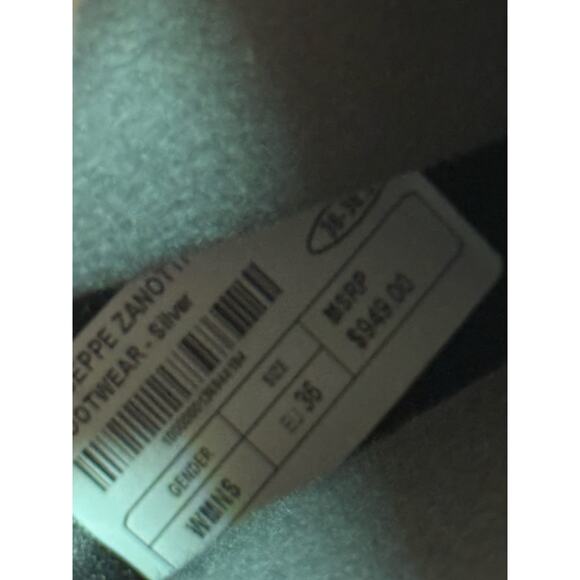 NWT Giuseppe Zanotti Pull On Square Toe Ankle Boots Silver Women's 36/US 6 - Picture 5 of 5